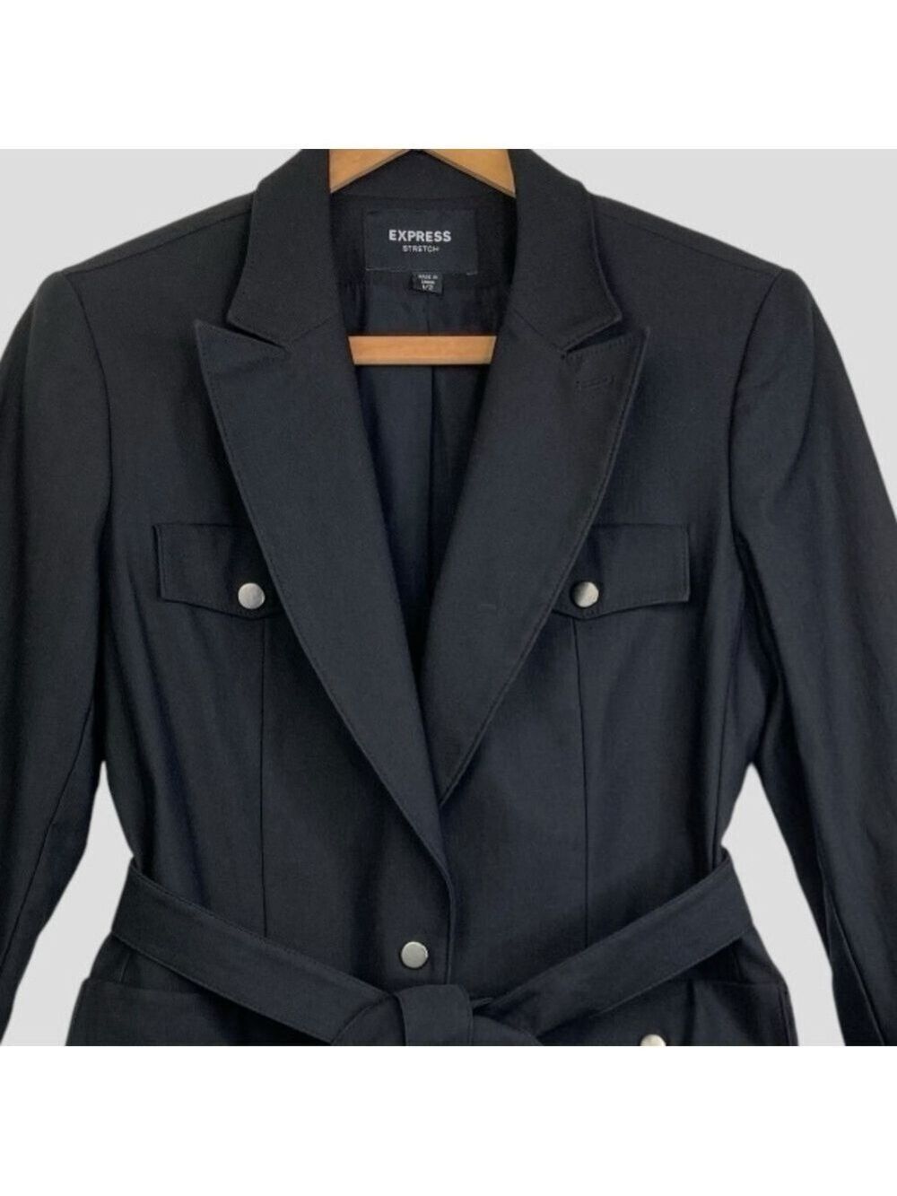 Vintage Express Women’s Military Style Utility Blazer Jacket Power Dressing Sz.S - Picture 4 of 9